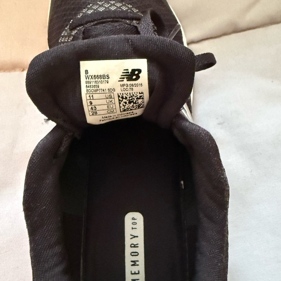 New Balance 668 Cross Training Shoes Black and White Sneakers Size 11 - Picture 5 of 5